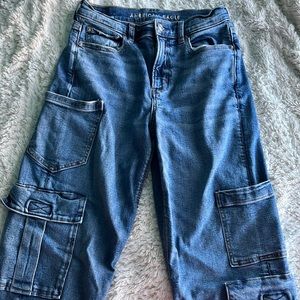 American Eagle Y2K Blue Straight Leg Jeans